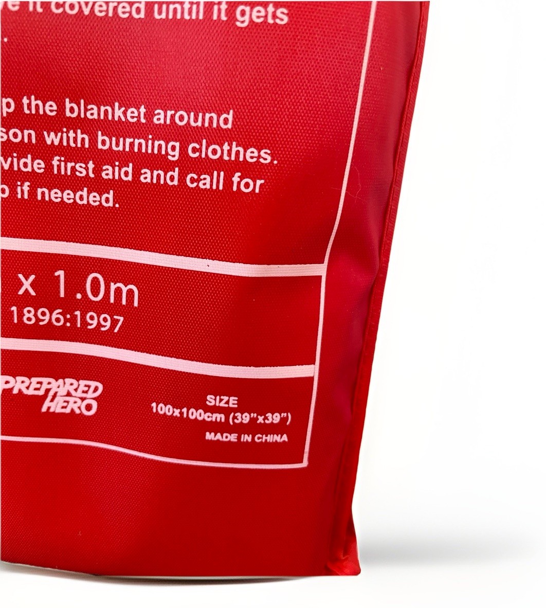 PREPARED HERO Fire Blanket 39X39″ Fiberglass Home Emergency Safety (Lot of 2)NEW