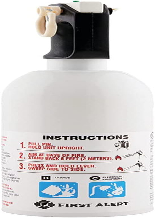 KITCHEN5 Fire Extinguisher, KFE2S5, UL RATED 5-B:C, White, 1-Pack