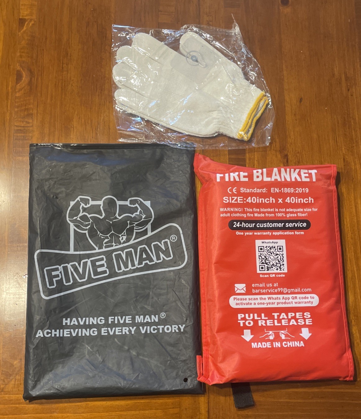 Five Man Fire Blanket 40” x 40” – Emergency Safety Protection Kitchen, Home, Car