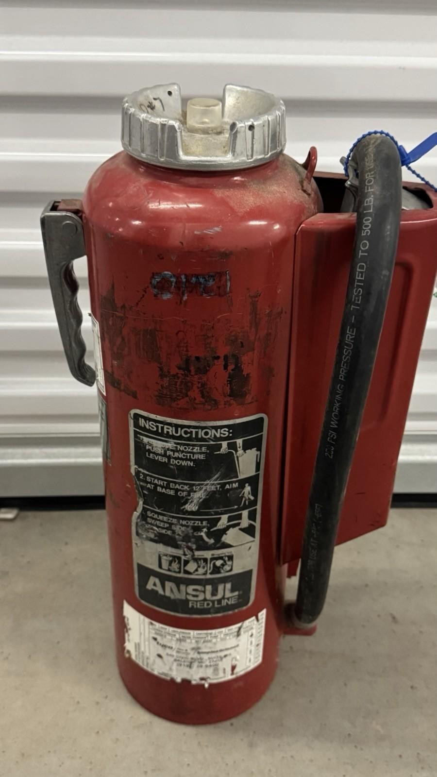 Ansul Red Line 20lb ABC Fire Extinguisher Cartridge Operated 2023 Tag