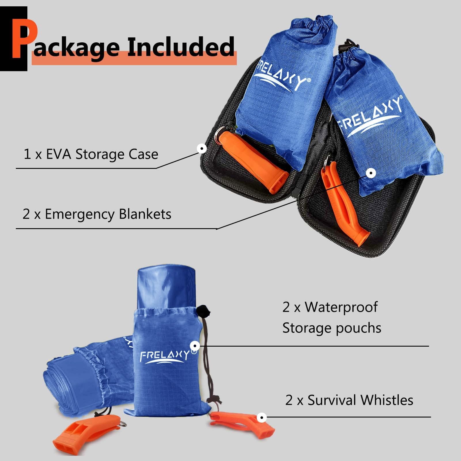 Emergency Blanket 2-Pack/4-Pack, Extra-Thick Extra-Large Space Blankets with …