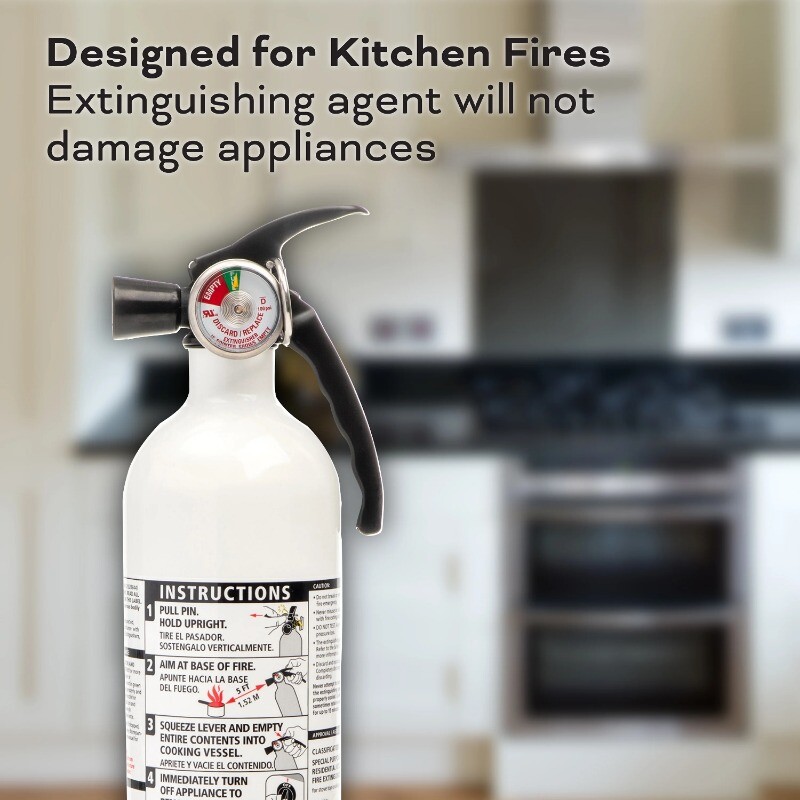New Kidde, KID21008173MTL, Kitchen Fire Extinguisher, 1 Each, White