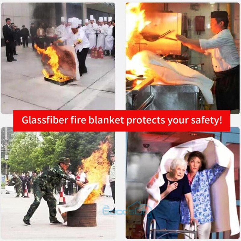 XX-Large 59”x59” Prepared FIRE BLANKET Fiberglass Emergency Home Retardant USA