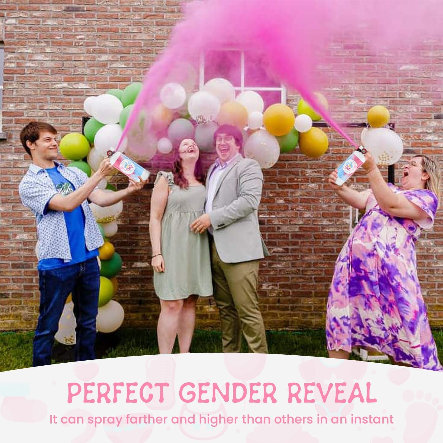Gender Reveal Fire Extinguisher 2 Pack Giant Boy or Girl Gender Reveal Exting…