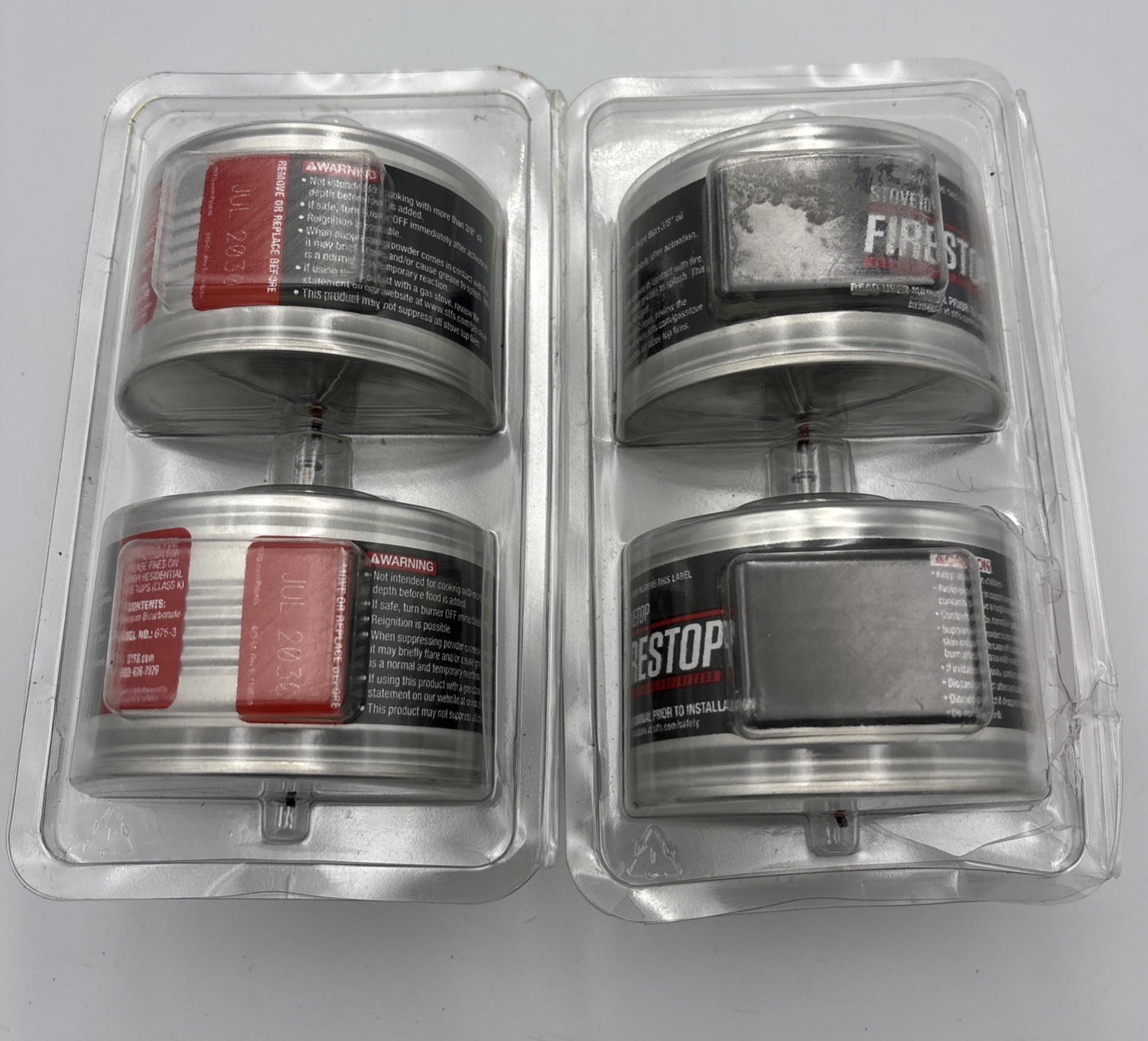 4 – Stovetop Firestop Vent Hood RangeHood Fire Suppressors 675-3 Exp 2030