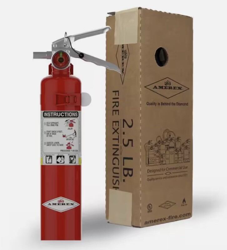 NEW 2.5 ABC Amerex FIRE EXTINGUISHER CERT. Tag Vehicle Bracket 2024