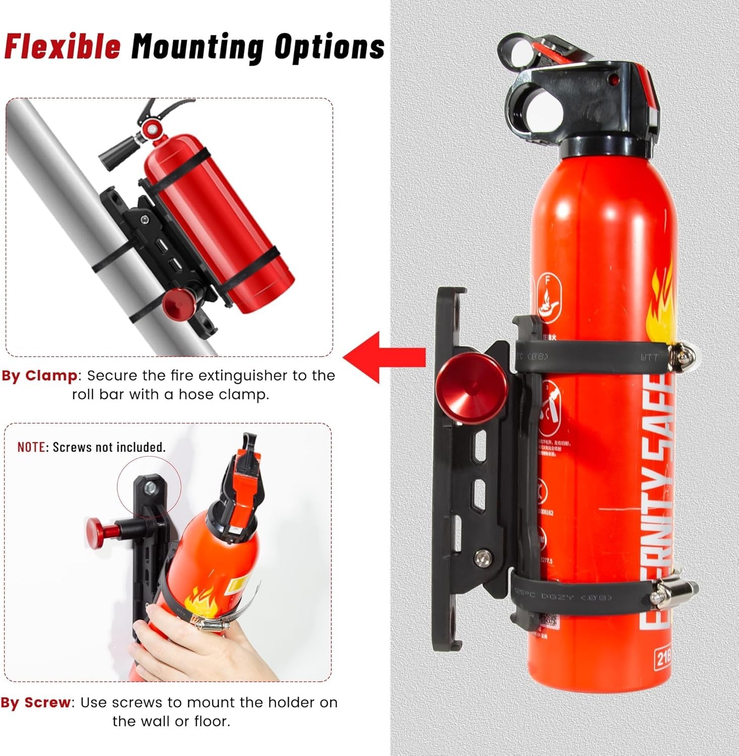 Premium UTV Fire Extinguisher Kit – Quick Release Roll Bar Mount for Off-Road Sa