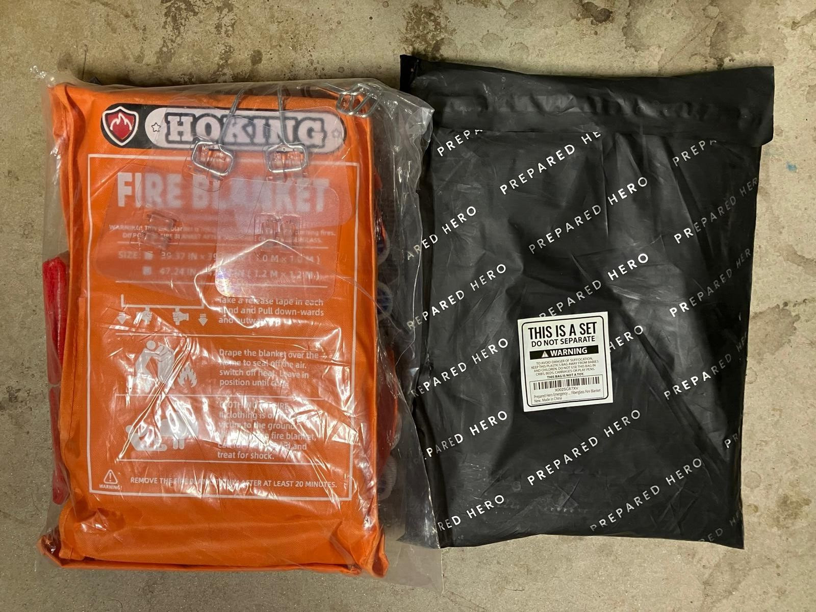 3 Fire Blanket 47″x47 for Home and Kitchen Emergency Fire Blankets Suppression