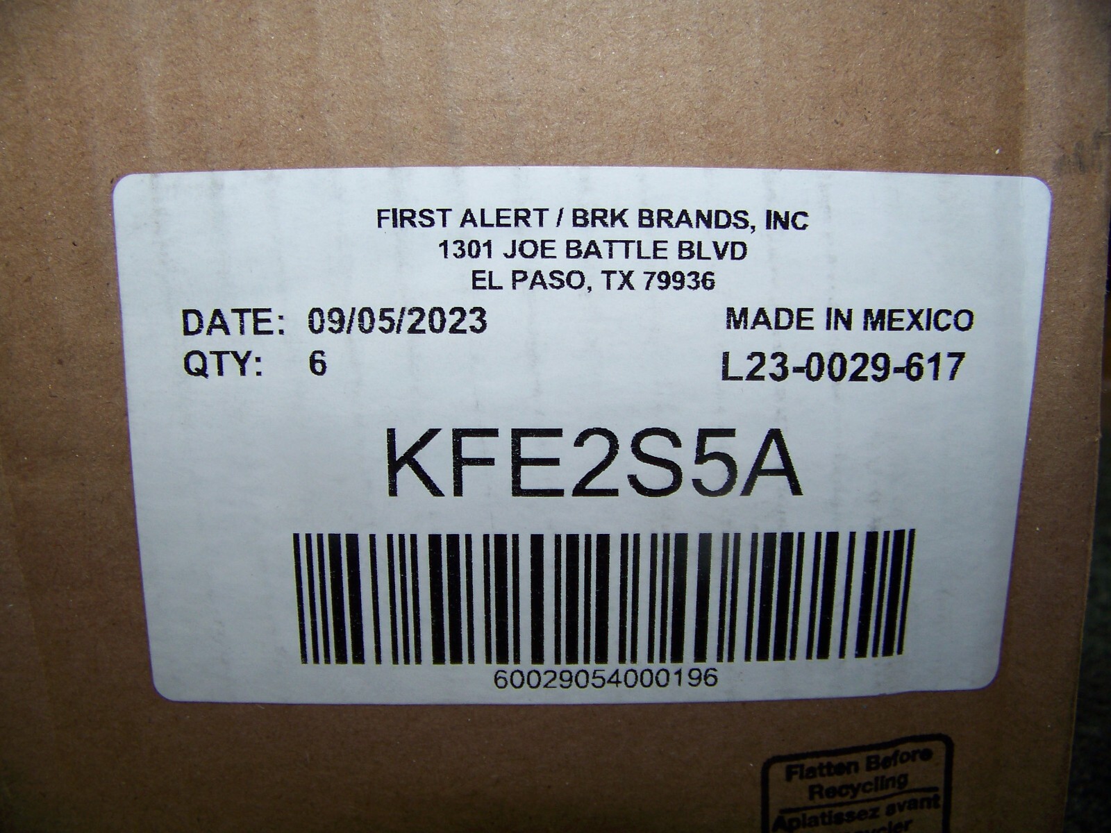 Lot of 6 First Alert BRK Brands Kitchen Fire Extinguisher KFE2S5A New