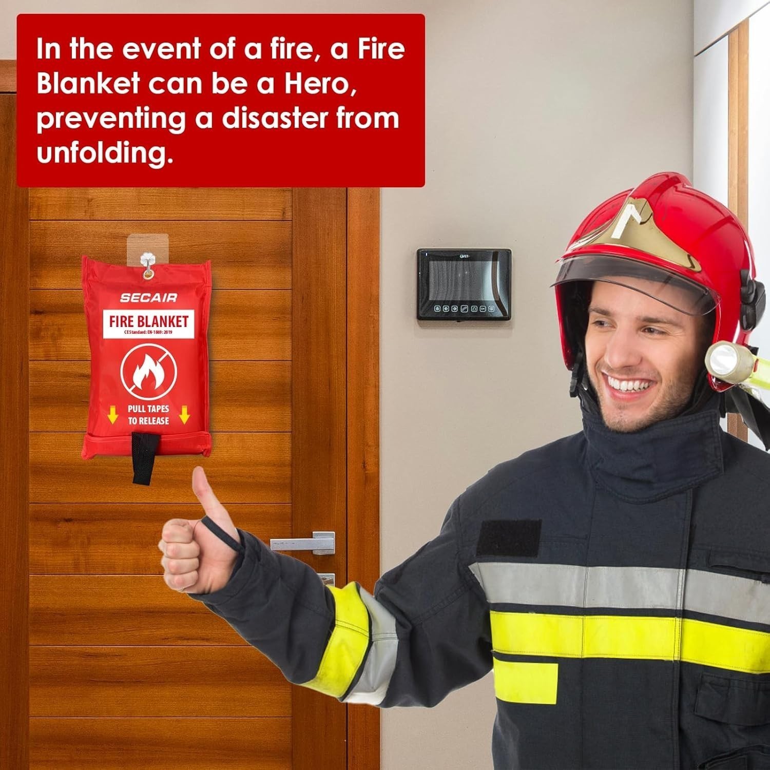 Emergency Fire Blanket Home & Kitchen Fiberglass Fire Suppression Blanket Great