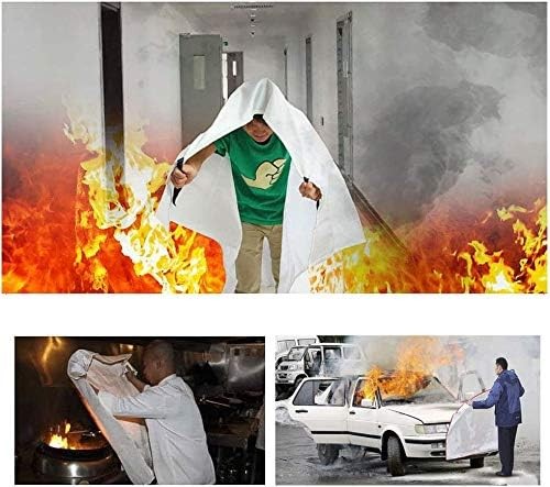 Fire Blankets Fire Retardant Blankets 4 Pack Fiberglass Fire Suppression Blan…