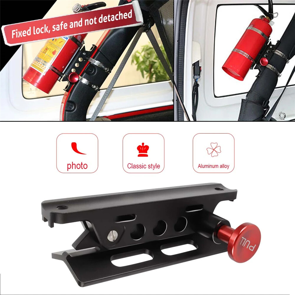 For Jeep JK UTV Car Roll Bar Fire Extinguisher Holder Mount Bracket Adjustable⚘