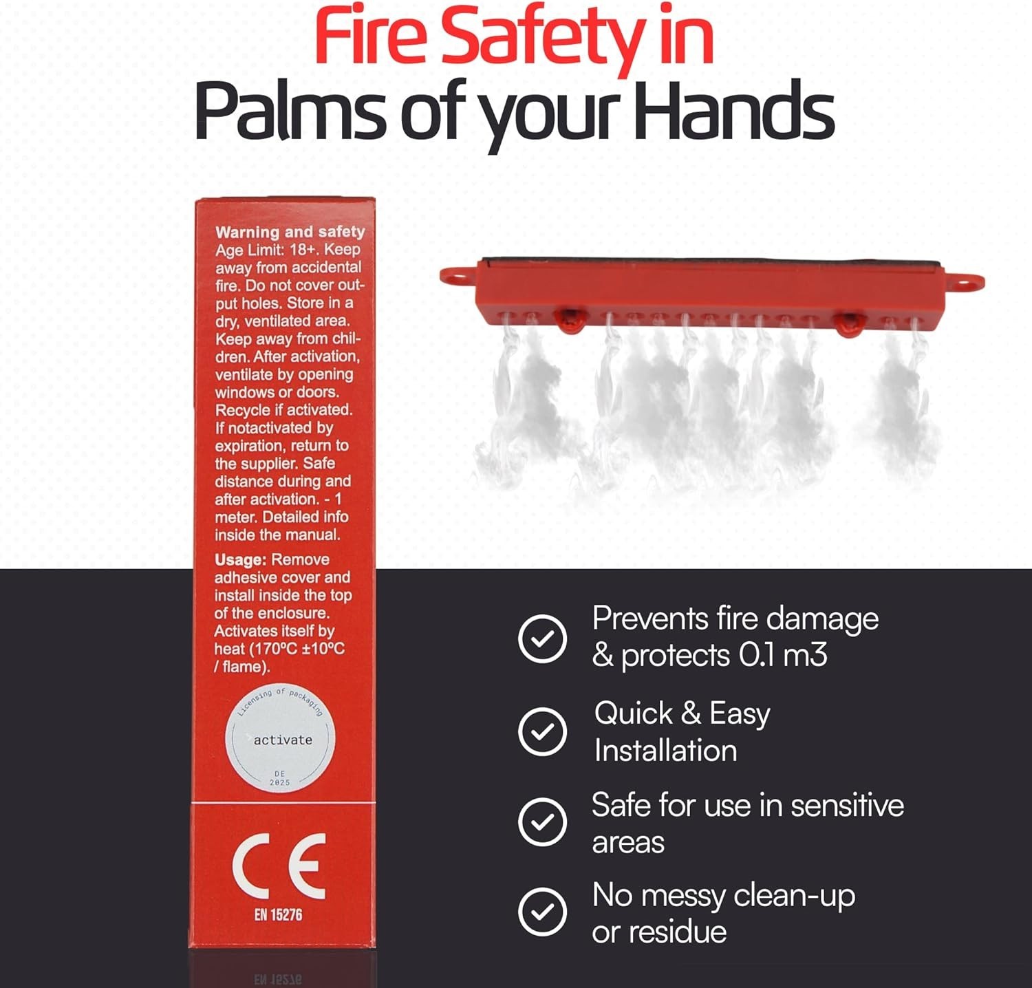 Compact Automatic Fire Extinguisher – Non-Toxic, Maintenance-Free Safety Solu…