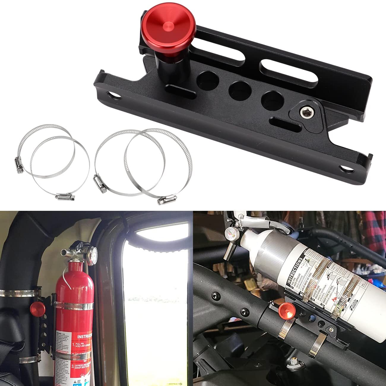 Universal Quick Release Roll Bar Fire Extinguisher Mount bracket Ranger Can …
