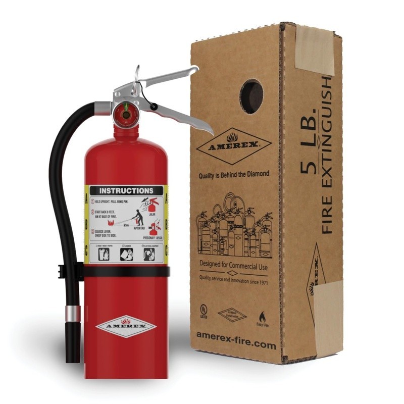 ABC Dry Chemical Fire Extinguisher Class A B C All Metal Valve W/ Bracket New