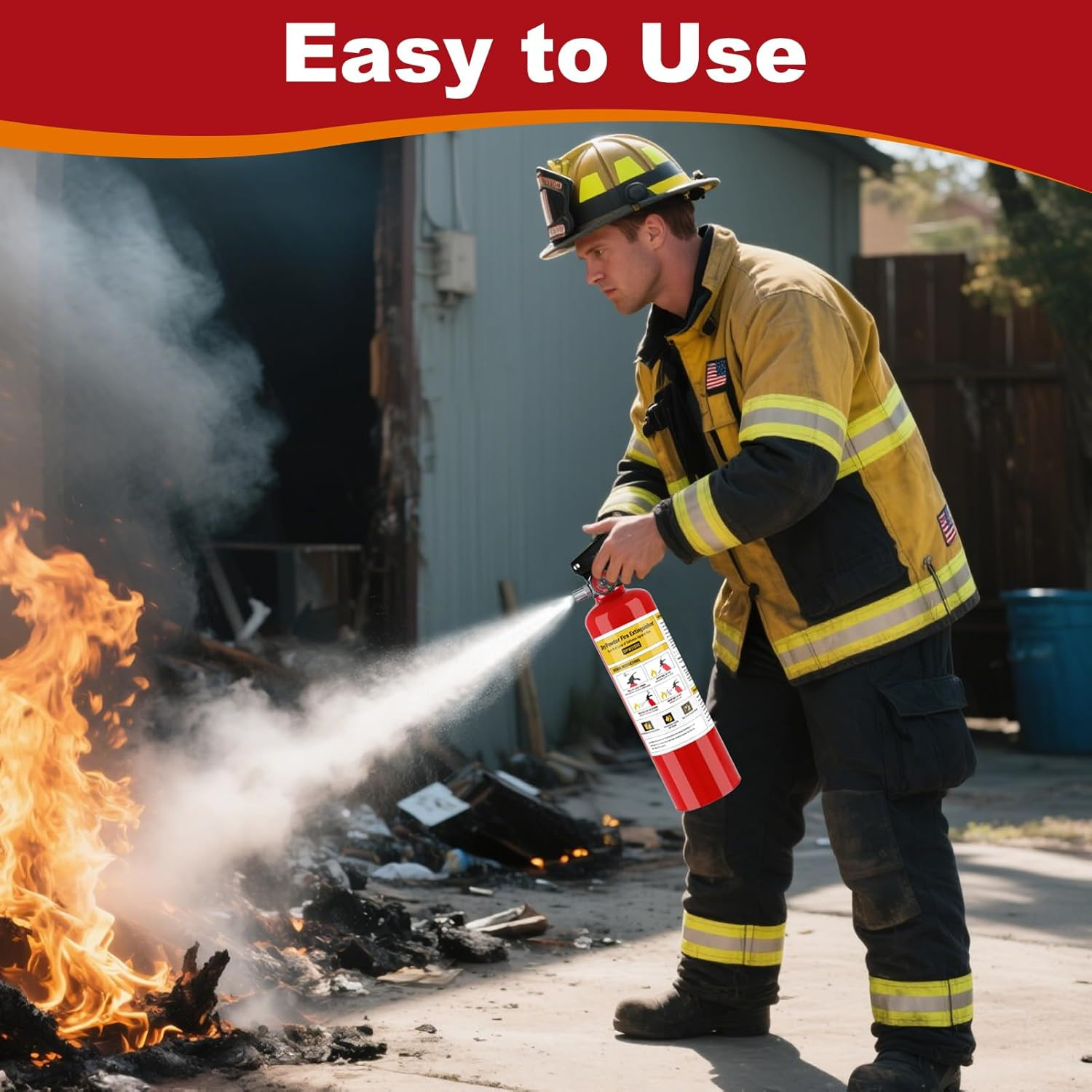 2 Pack ABC Fire Extinguisher – 2.5Lb 1A:10B:C Dry Chemical Fire Extinguisher wit