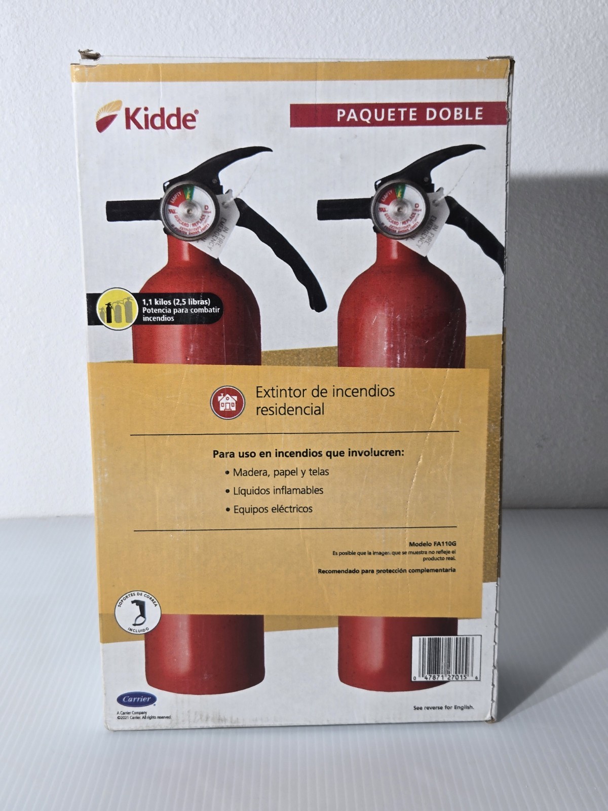 Kidde Class ABC 2.5 lb Fire Extinguisher 2-Pack 1-A:10-B:C | 21030932 | (FA110G)