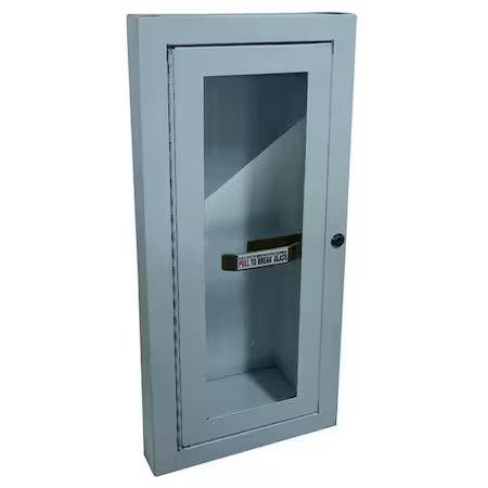 Zoro Select 1Rk38 Fire Extinguisher Cabinet, Semi Recessed, 26 3/4 In Height,