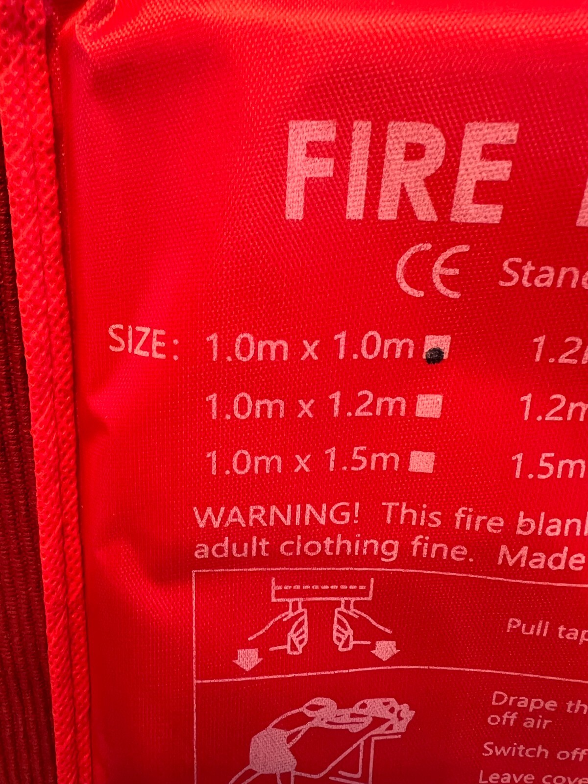 TWO (2) Emergency Fire Blankets with Hooks and Gloves ( 39″ X 39″ / 1m x 1m )