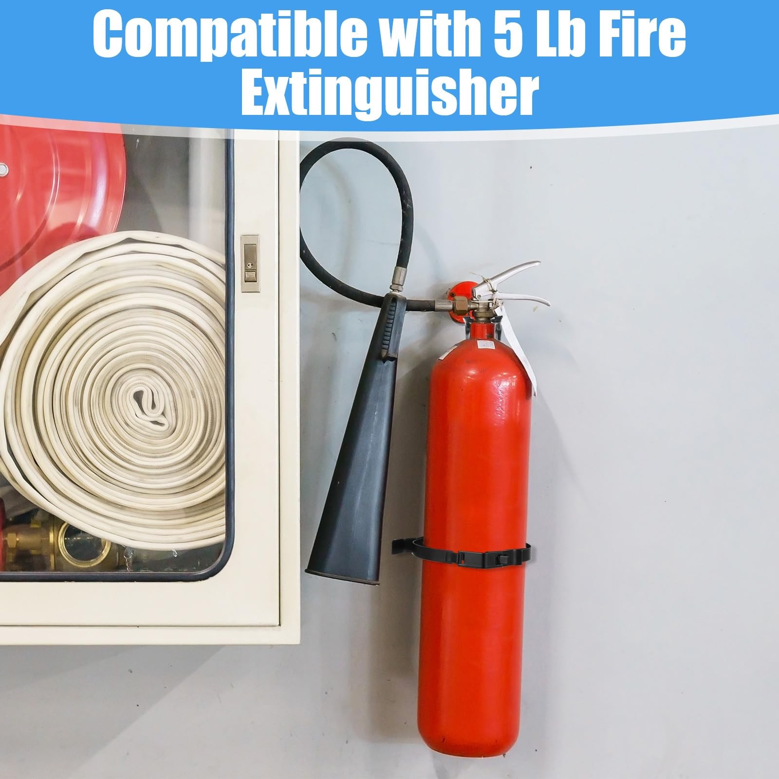 4 PCS Fire Extinguisher Mount Bracket 5 LB Metal Heavy Duty Wall Holder Car