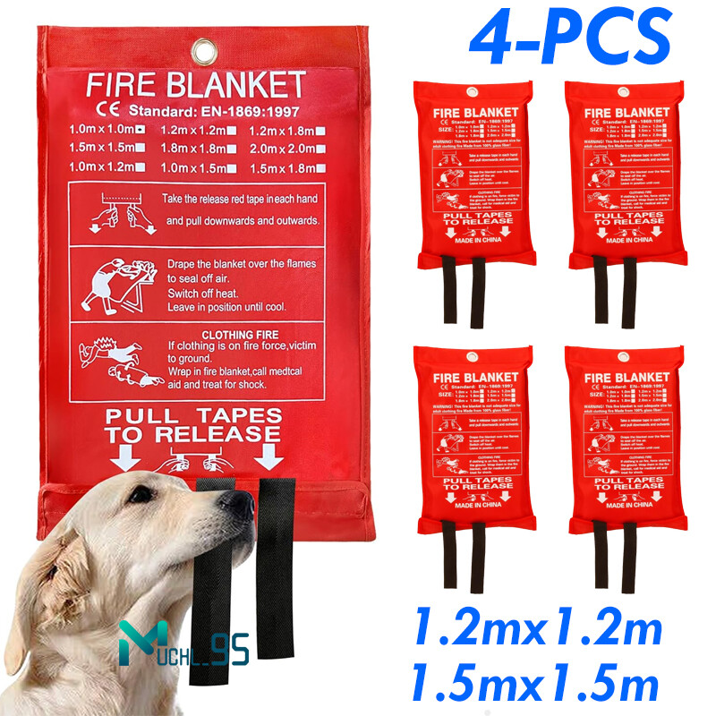Large Emergency Fire Blanket Fiberglass 59”x59”, 47”x47”,39”x39” Fireproof