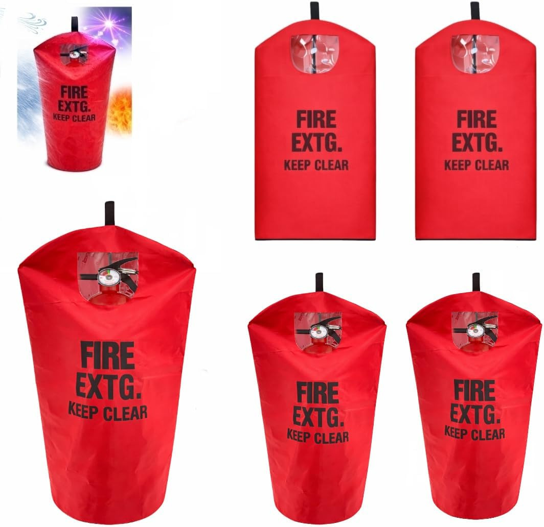 Fire Extinguisher Cover 6-Pack, Fits 13-20 Lb Units, Heavy-Duty Thick Protective