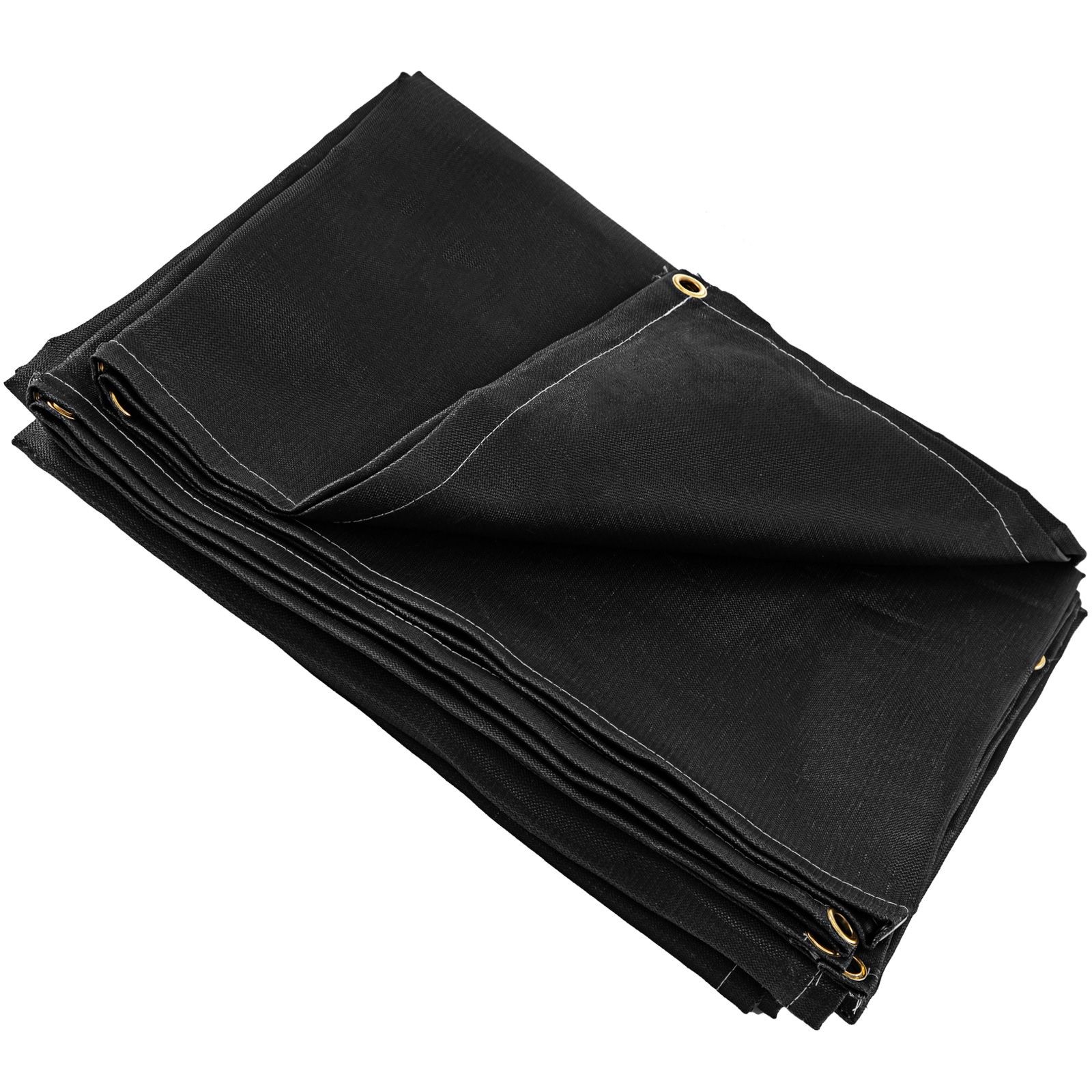 Black Welding Blanket 8×10 Ft, Fiberglass Fireproof Mat w/ Carry Bag