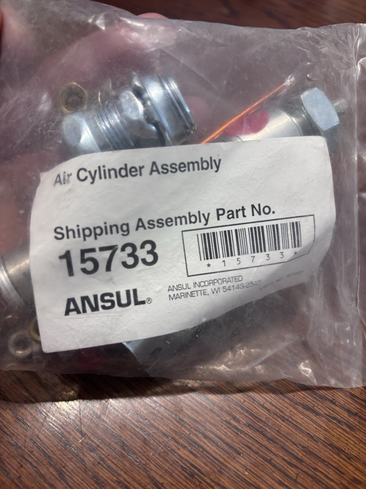 Ansul Air Cylinder Assembly Part No. 15733