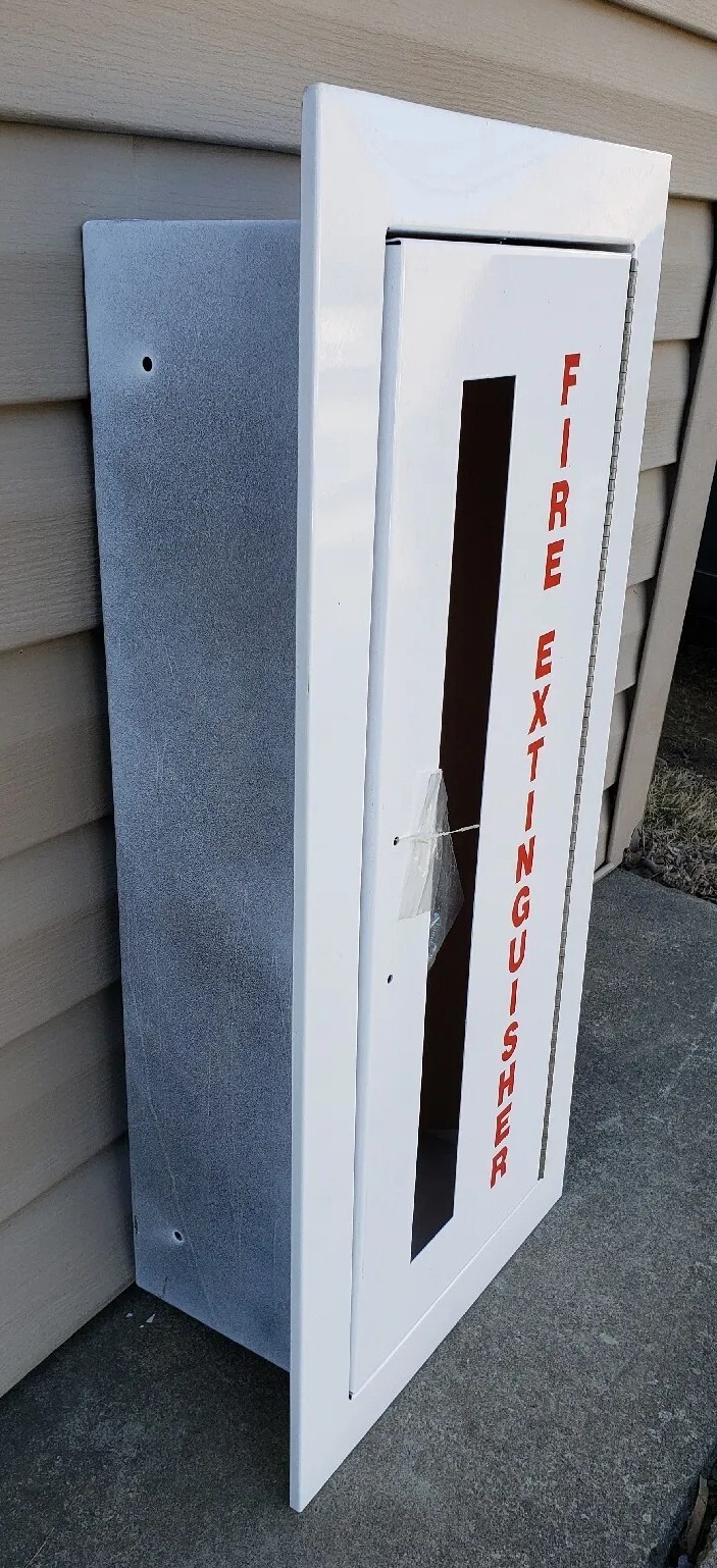 Vintage NOS Fire Extinguisher Cabinet 100 Series Industrial Man Cave Collectible
