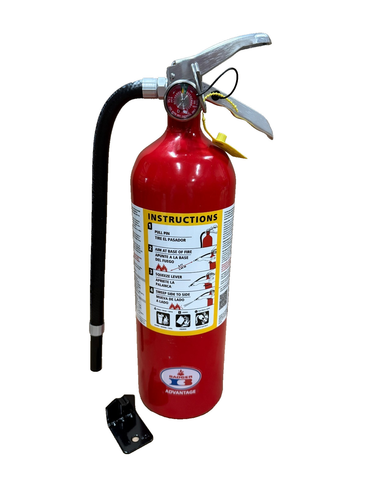 Badger 5lb Dry Chemical 3A:40B:C Fire Extinguisher 21007866 ADV-5MP-1