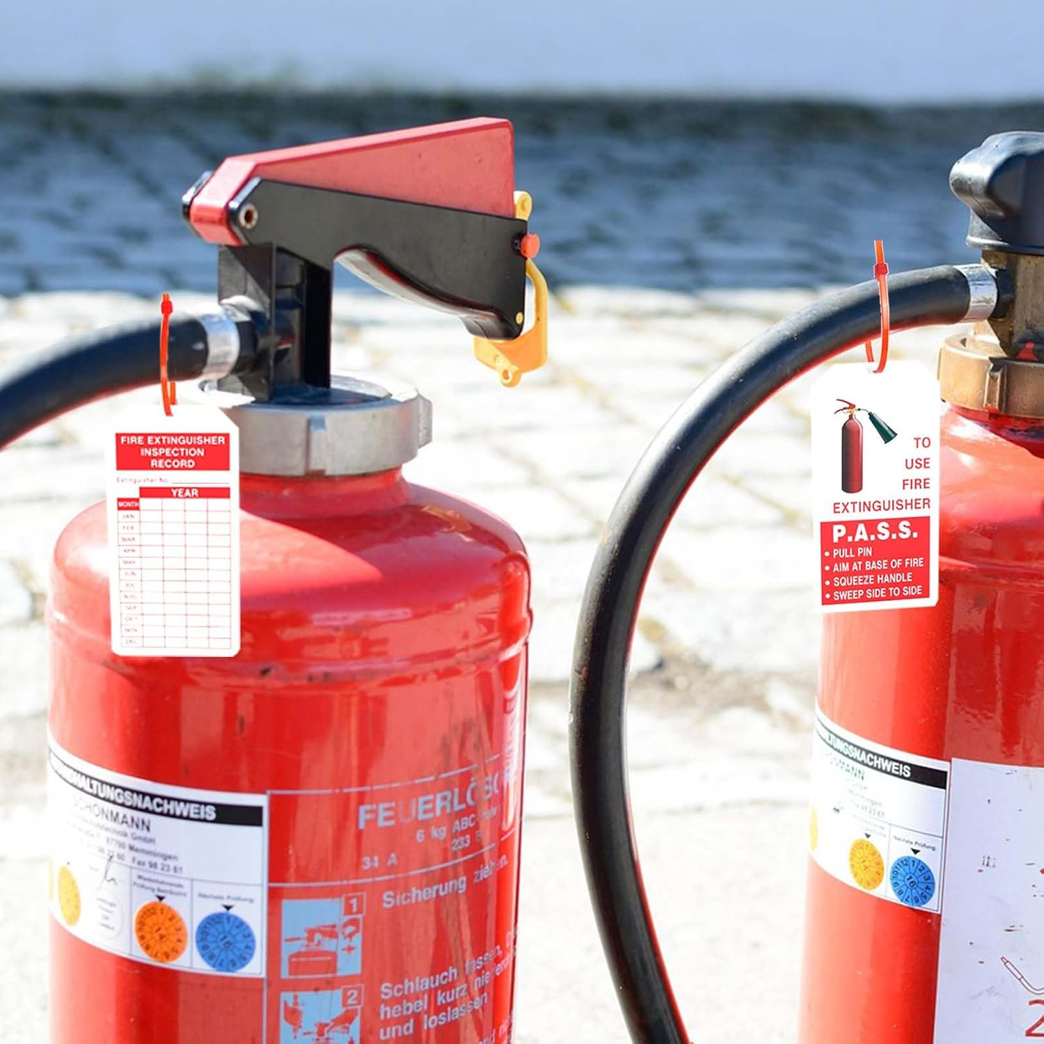 Fire Extinguisher Tags Monthly Safety Inspection Record Labels 50 PCS