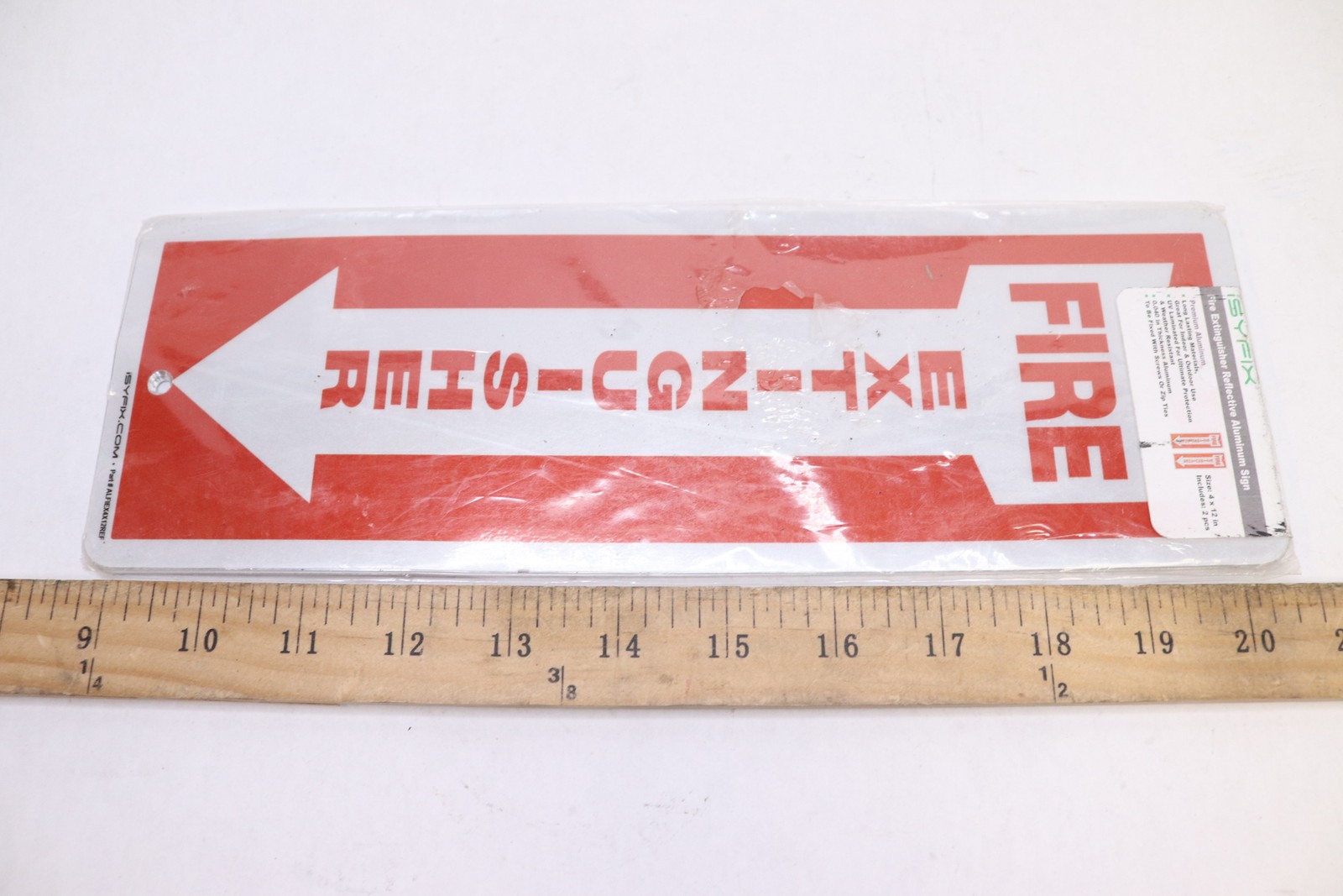 (2-Pk) Fire Extinguisher ALUMINUM 4" x 12" ALFIEX4X12REF