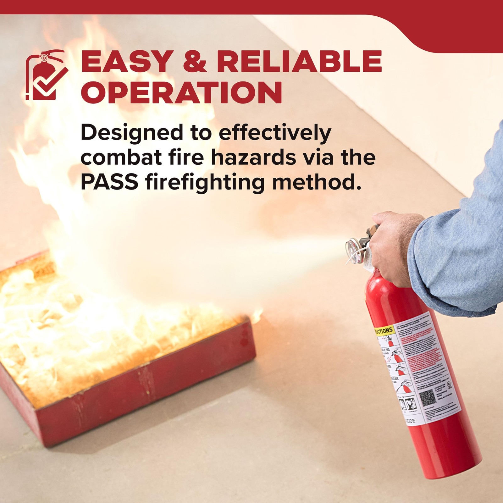 1 Pack FA110G Multi Purpose Fire Extinguisher Wall Mount Home Office Dorm 1A10BC