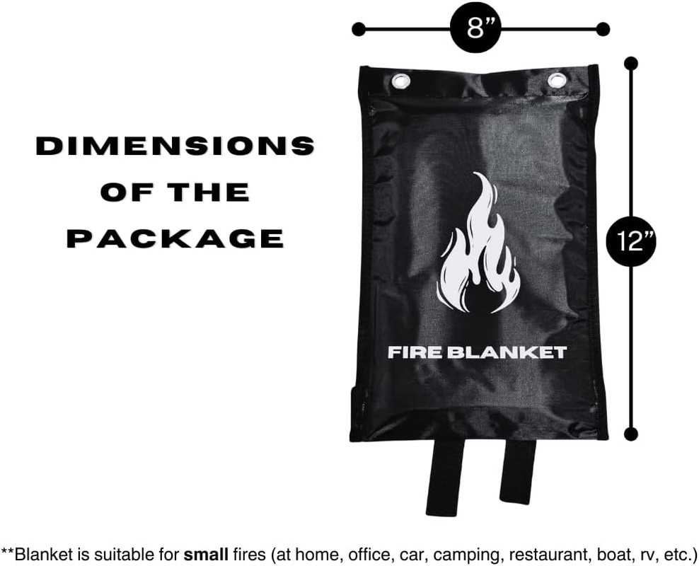 1X Fire Blanket for Home Safety Emergency for Kitchen Fiberglass Fire Blankets F