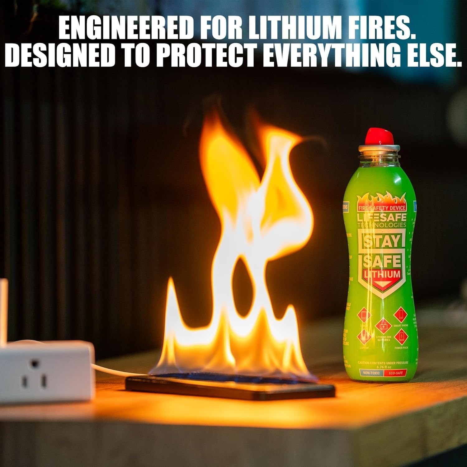 Lithium Fire Extinguishing Spray | Non-Toxic Fluid for Lithium-Ion Battery Fires