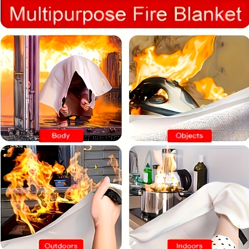2 PSC-LARGE FIRE BLANKET Fiberglass Emergency Home Retardant Prepared 40″x40″