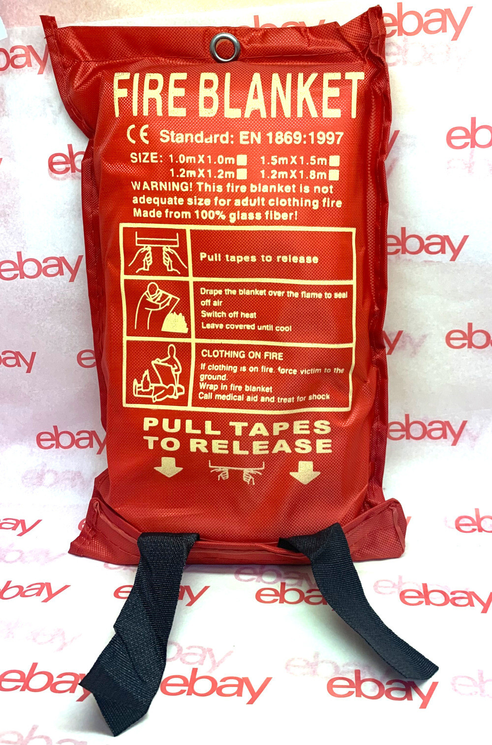 FIRE BLANKET Fiberglass Hero Emergency Home Retardant Prepared 39”x39”, 1mx1m