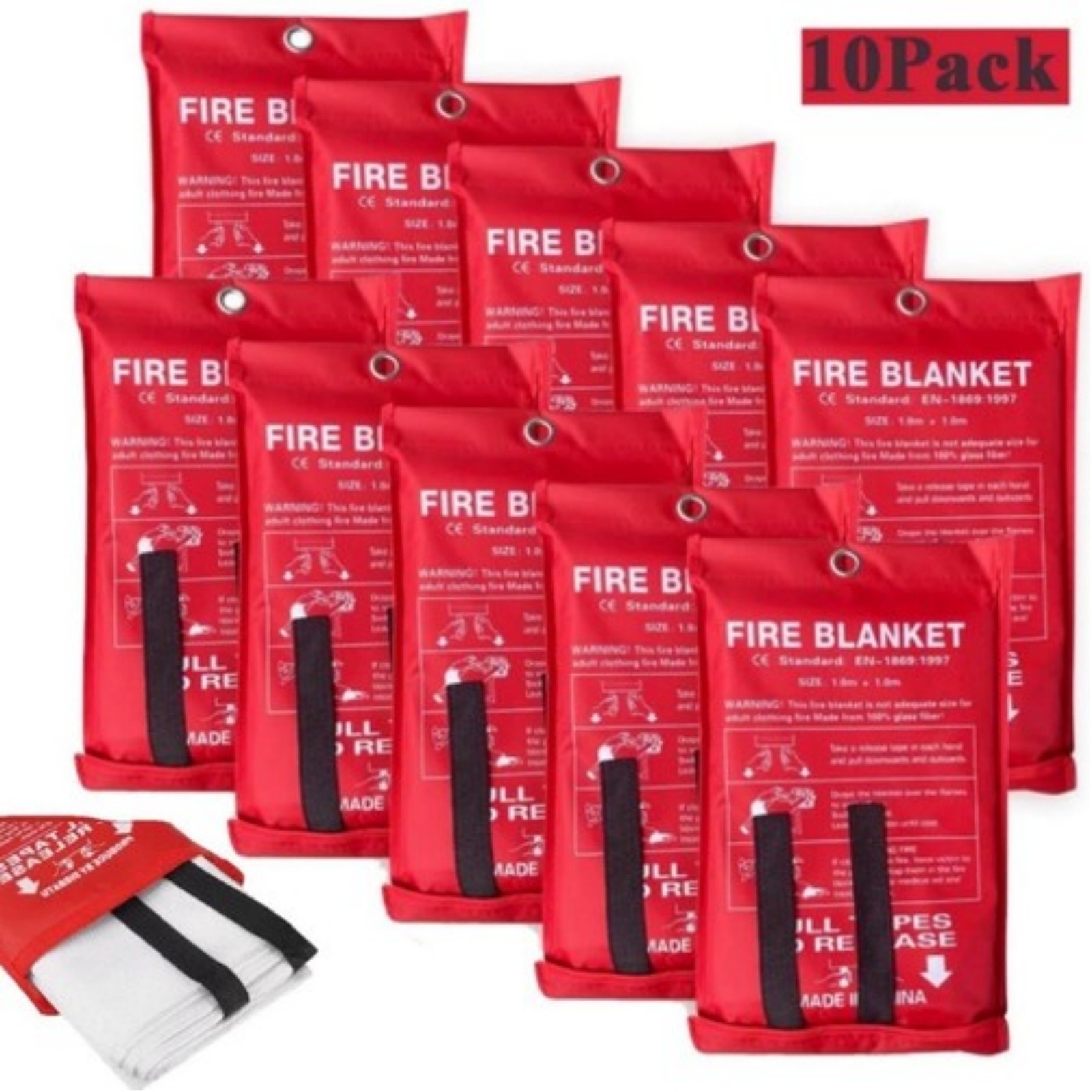 Large Fire Blanket Fireproof For Home Kitchen Office Caravan Emergency Safety