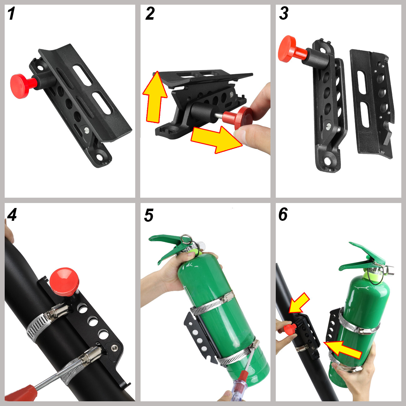 Car Fire Extinguisher Mounting Bracket Compatible with Polaris RZR Ranger