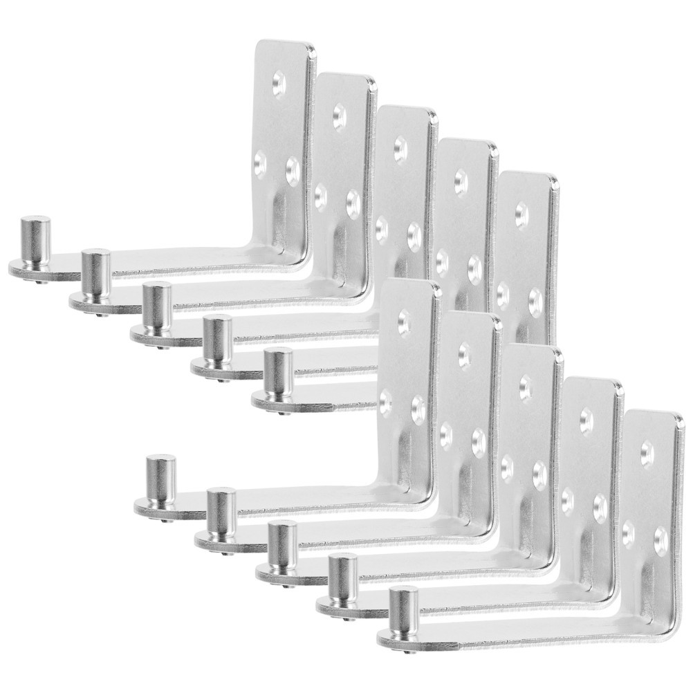 10Pcs Metal Fire Extinguisher Wall Mount Brackets L Shaped Holder Transparent