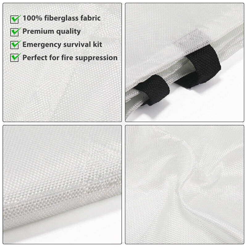 1~4PK FIRE BLANKET Fiberglass Emergency Home Retardant Prepared 59”x59” 47X47″
