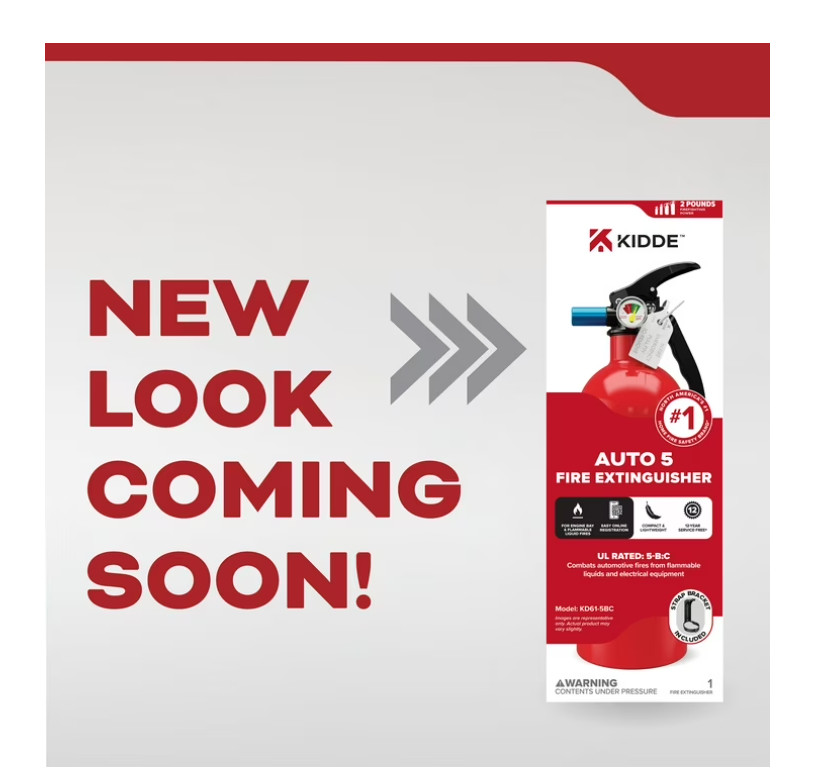 (2 pack) Kidde Fire Extinguisher for Vehicles, Single-Use, Dry Chemical, 5BC, St