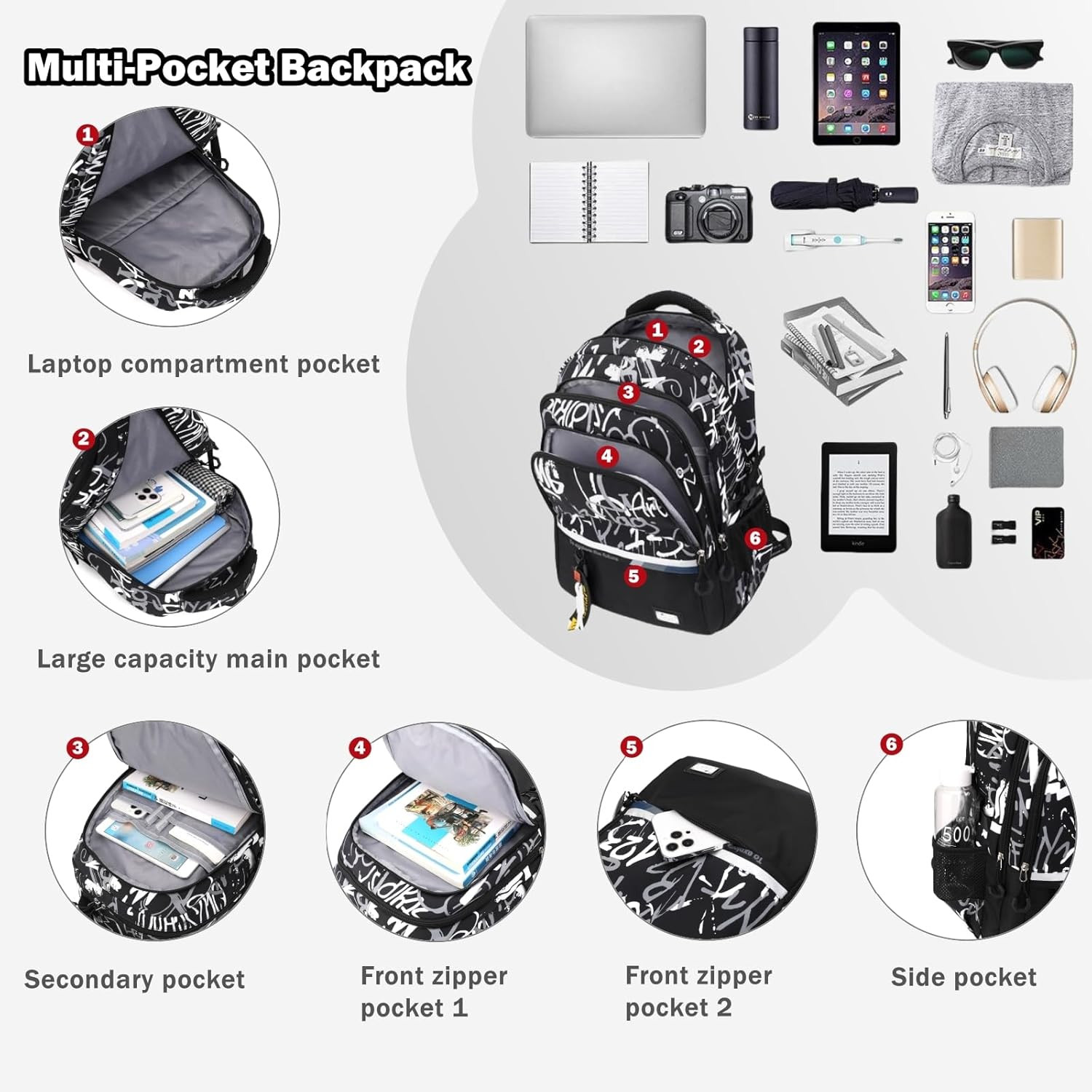 Kids School Backpack for Boys Casual Bookbags Elementary Middle School Bag Teens