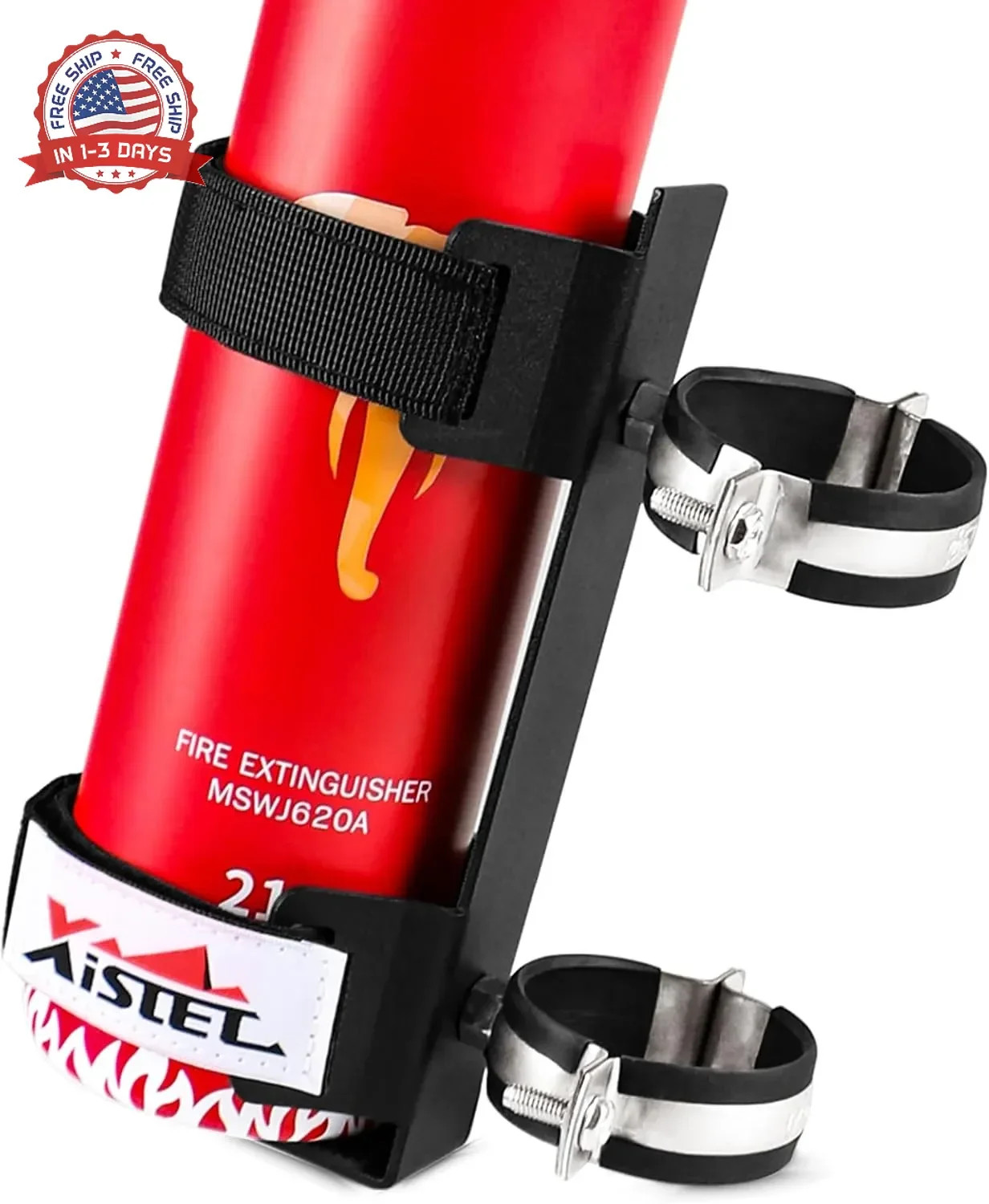 Quick Release UTV Fire Extinguisher Mount Kit Fire Extinguisher Holder Adjustabl