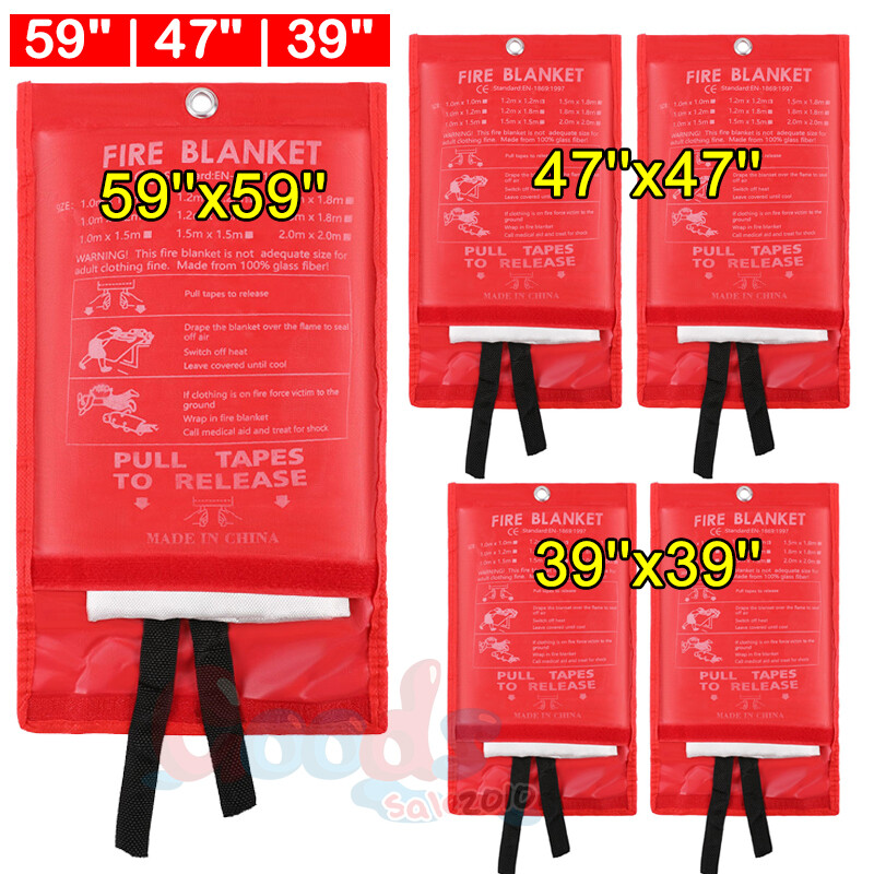 Large Fire Blanket Fireproof For Home Kitchen Office Warehouse Emergency Safety