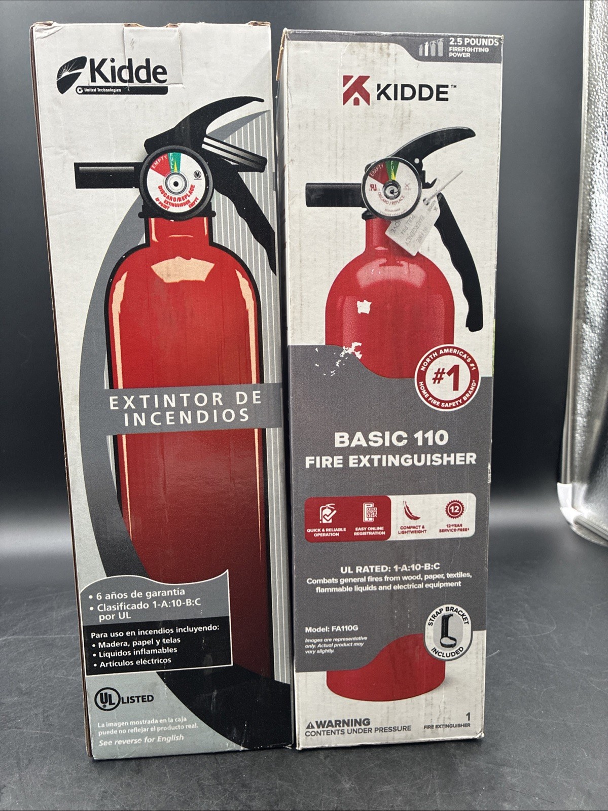 Kidde FA110G Multi Purpose Fire Extinguisher 2 PACK NEW