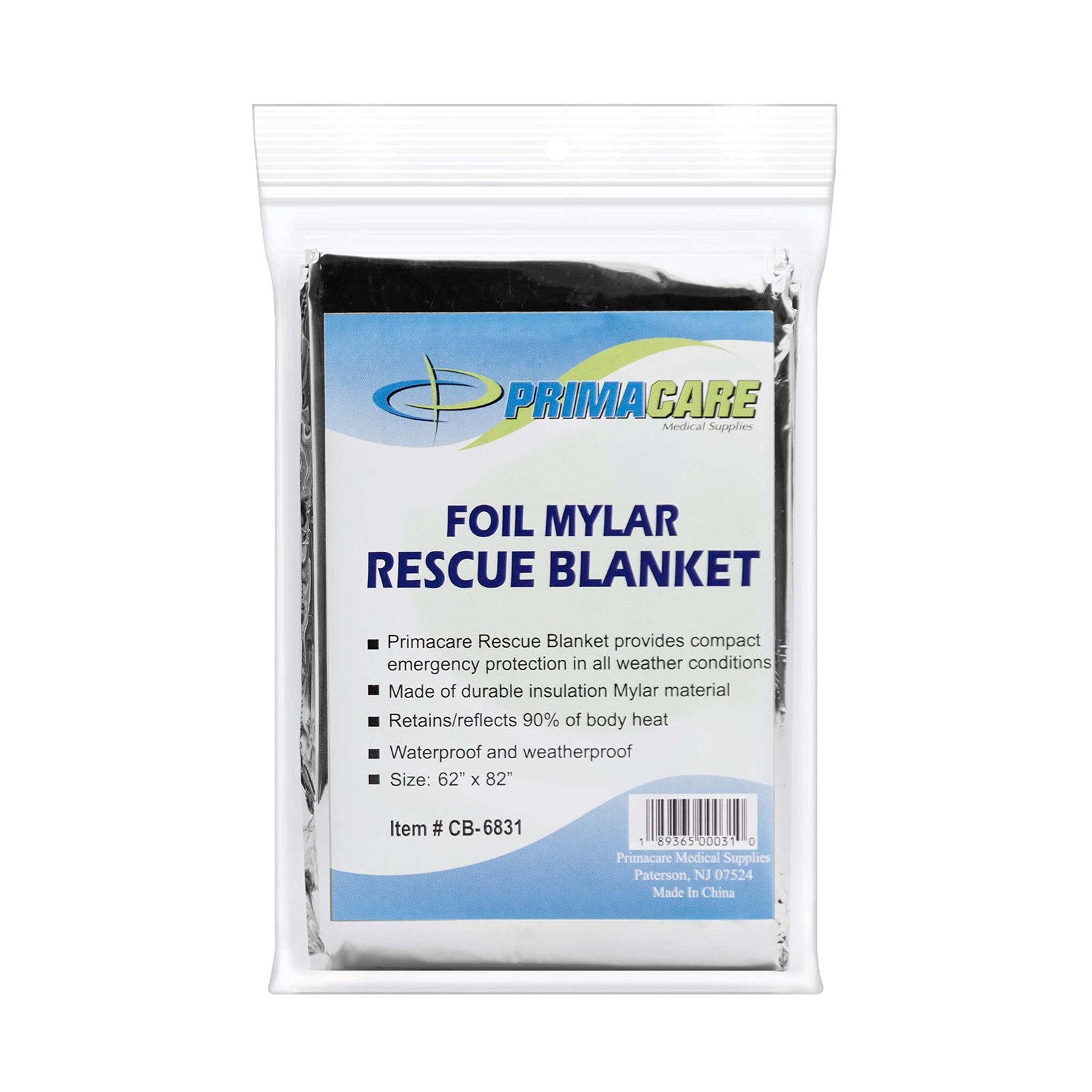 Ever Ready First Aid Mylar Rescue Blanket, Large Silver Thermal Sheet for Eme…