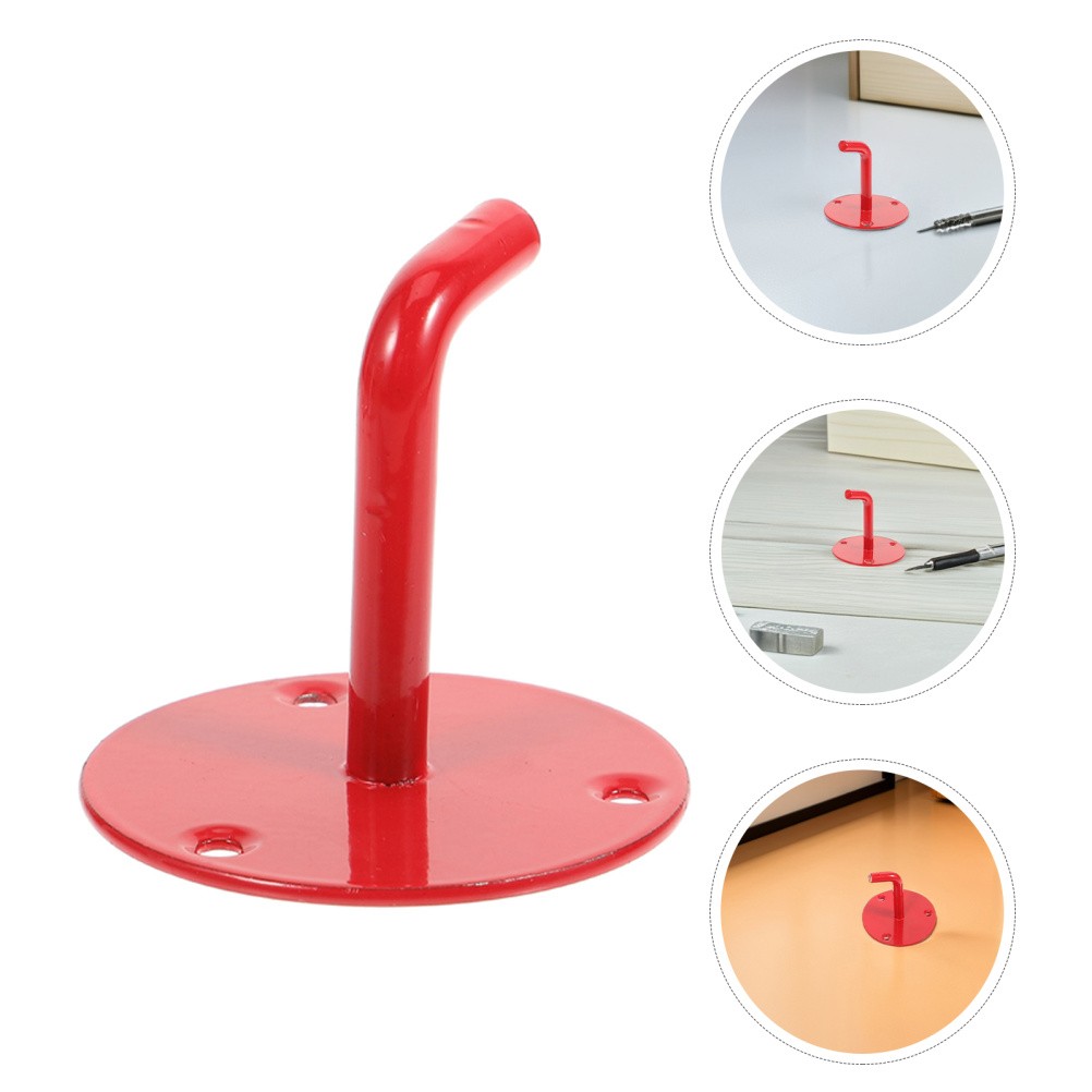 4Pcs Durable Iron Fire Extinguisher Wall Mount Brackets Red Universal Holder