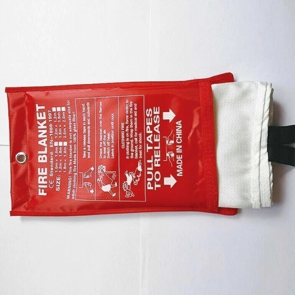6Pack Fireproof Blanket – 1000°F Fiberglass Emergency Cover for Home/Car/Kitchen