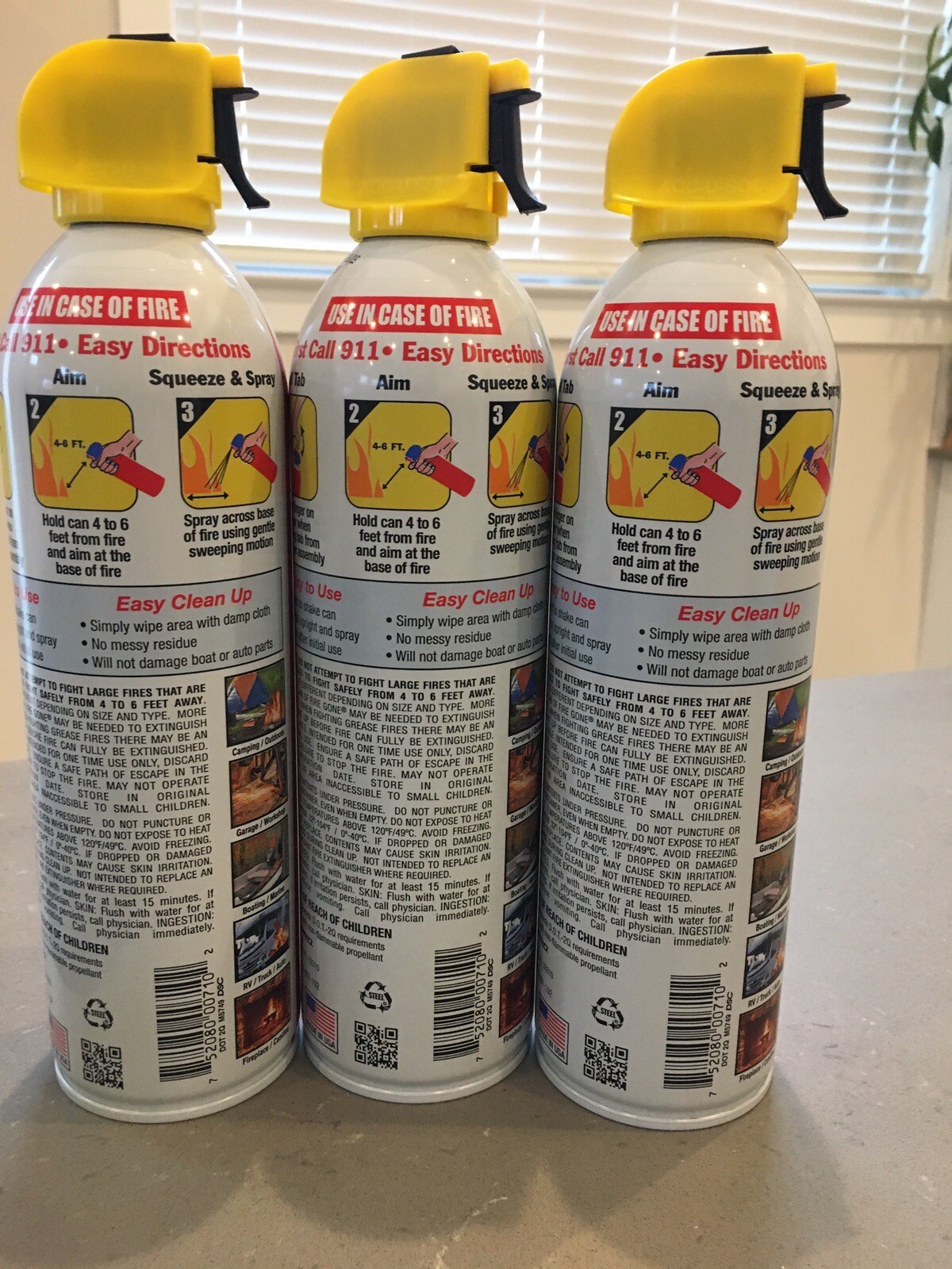3-Pack Max Pro Fire Gone Suppressant/Extinguisher 16 oz. ea EXPIRES: 07/26/2025